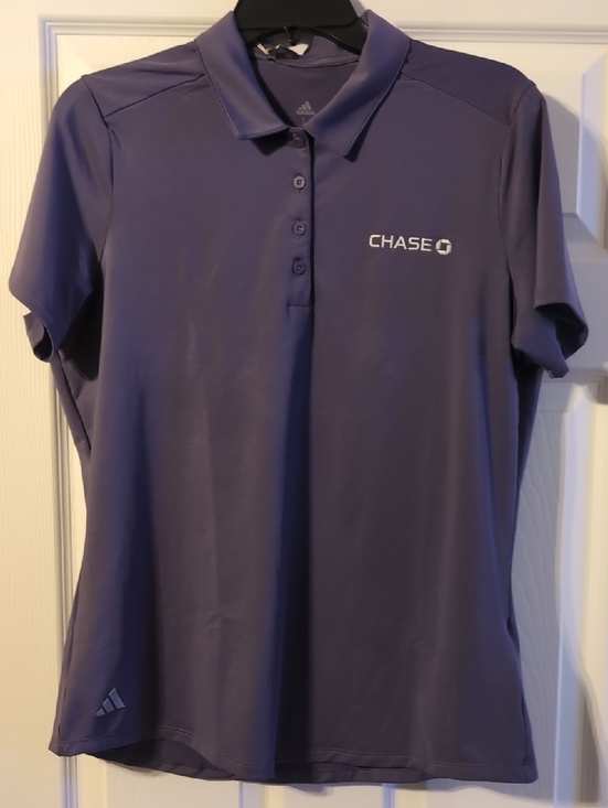 adidas Tops - Adidas Purple Performance Tee with Chase Logo